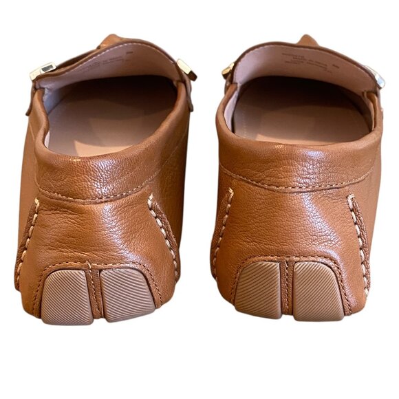 Cole Haan Evelyn Bow Driver Loafers Pecan Brown Leather Sz 8B #138Q - Picture 6 of 8